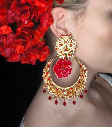 Luna de rosas + flor+ colgantes.(2826) - 119